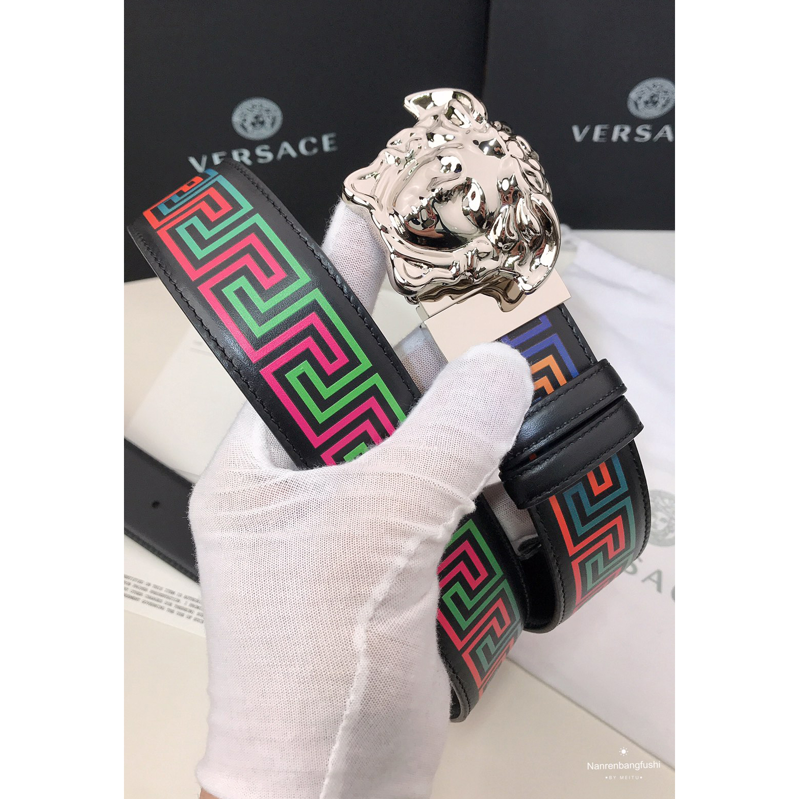 Versace Barocco Print Palazzo 40 MM Belt  - DopestKickz