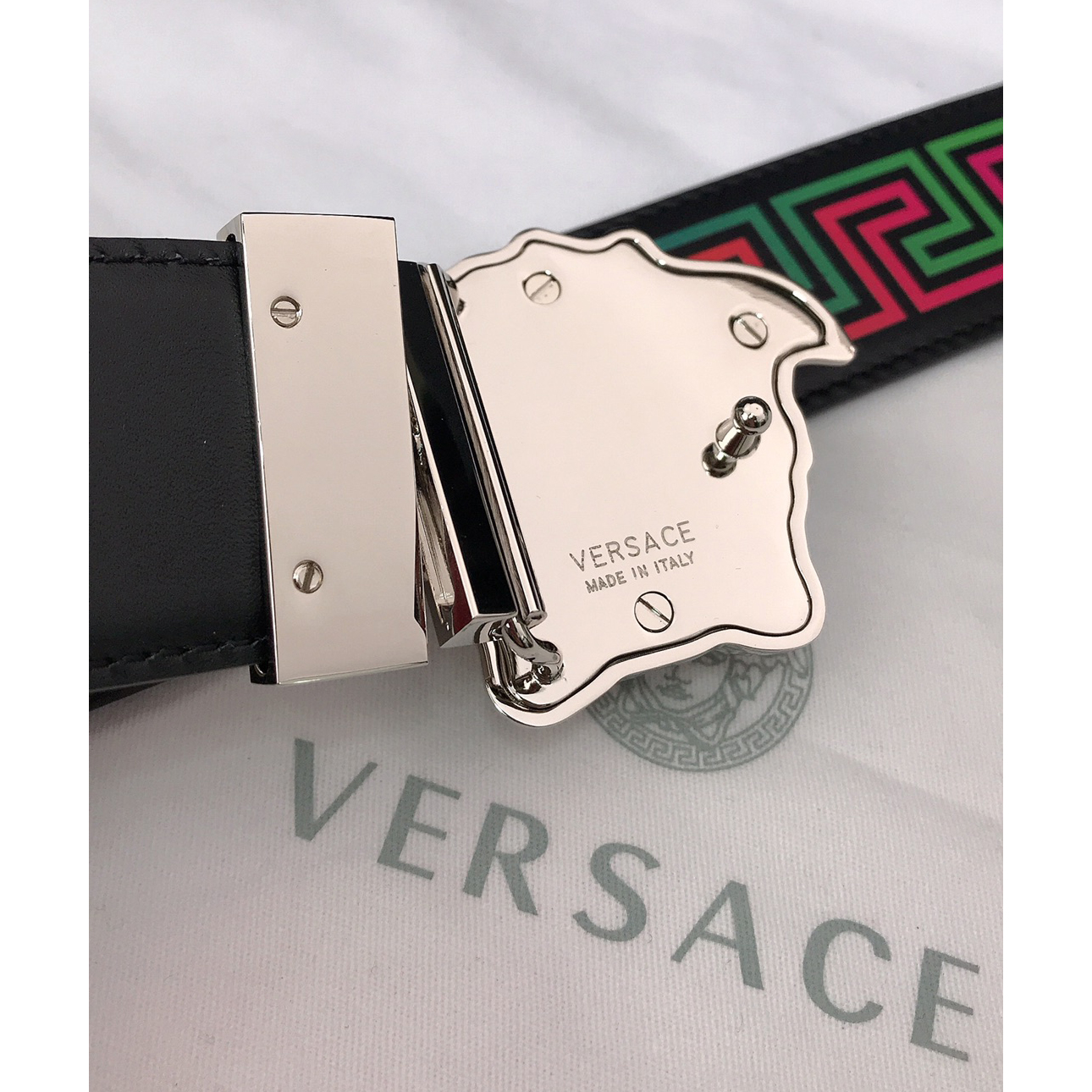 Versace Barocco Print Palazzo 40 MM Belt  - DopestKickz