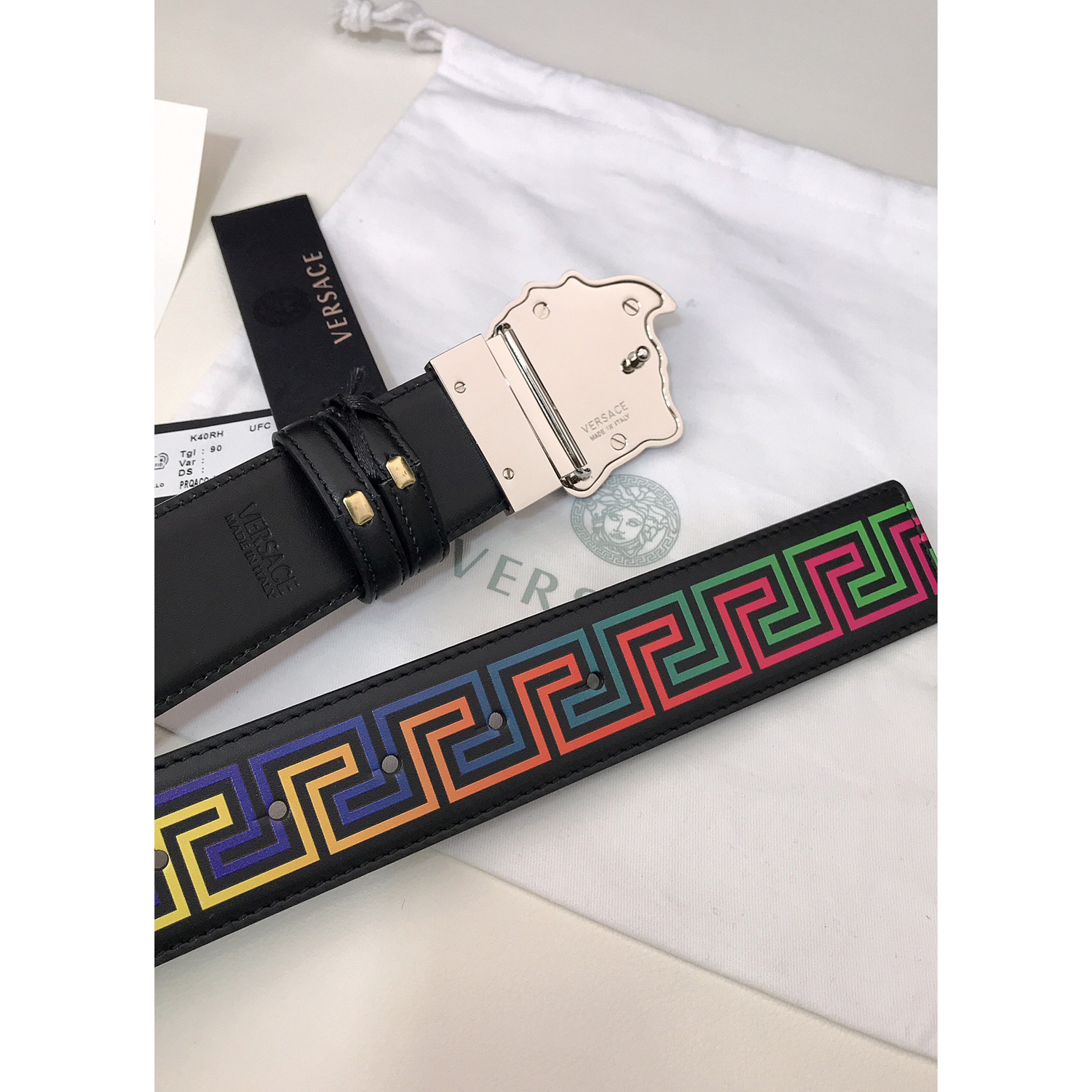 Versace Barocco Print Palazzo 40 MM Belt  - DopestKickz