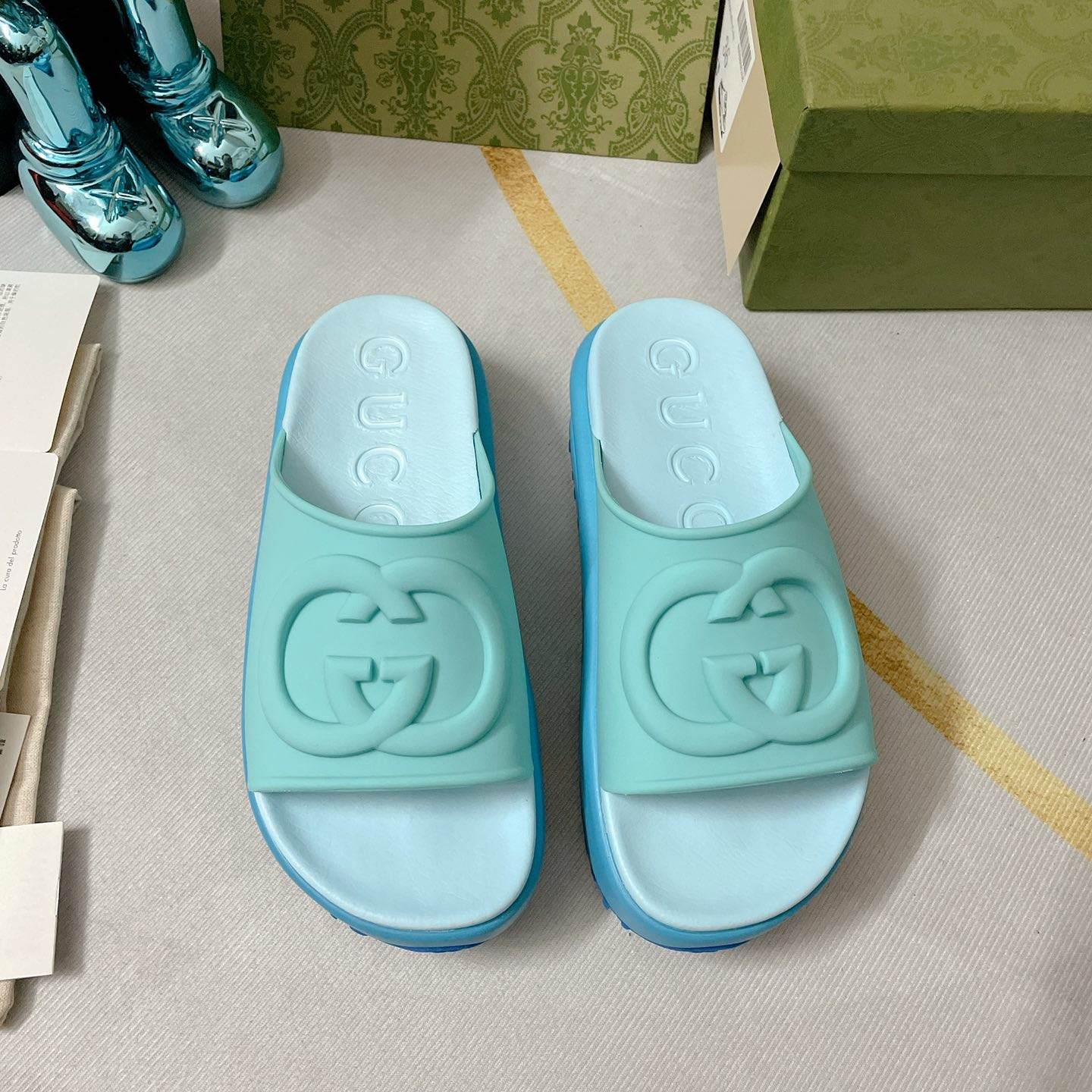 Gucci GG Thick soled slippers - DopestKickz
