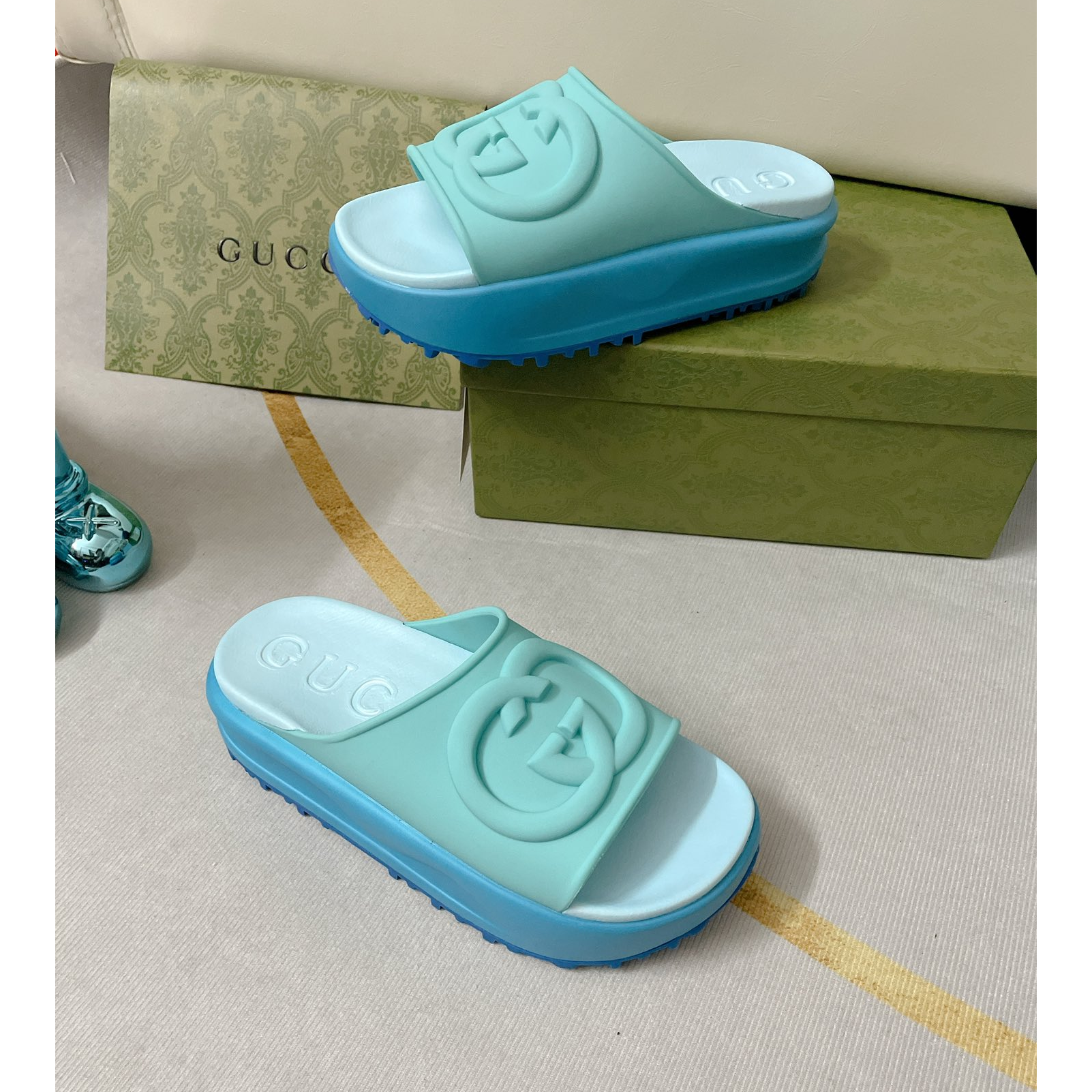 Gucci GG Thick soled slippers - DopestKickz