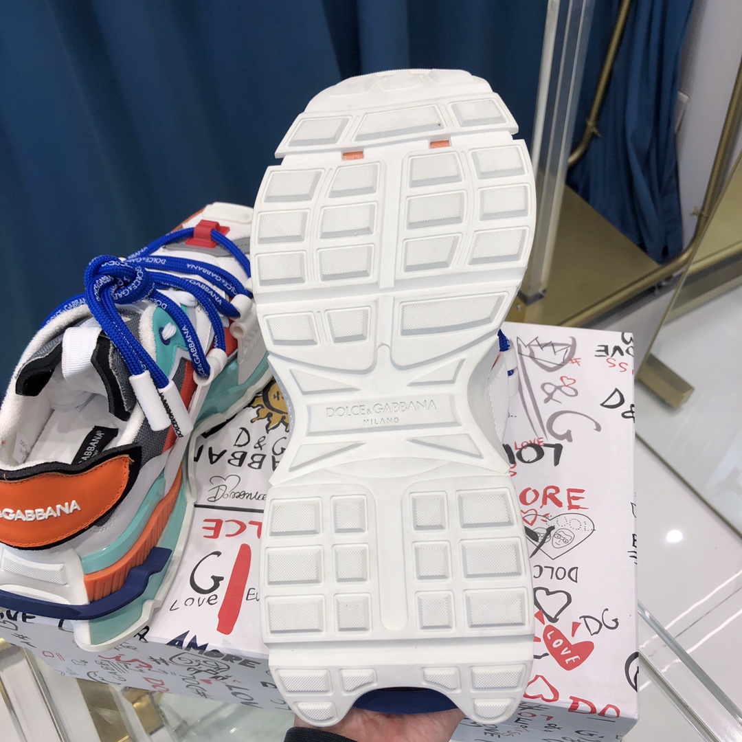 Dolce & Gabbana Mixed-Material Space Sneakers - DopestKickz