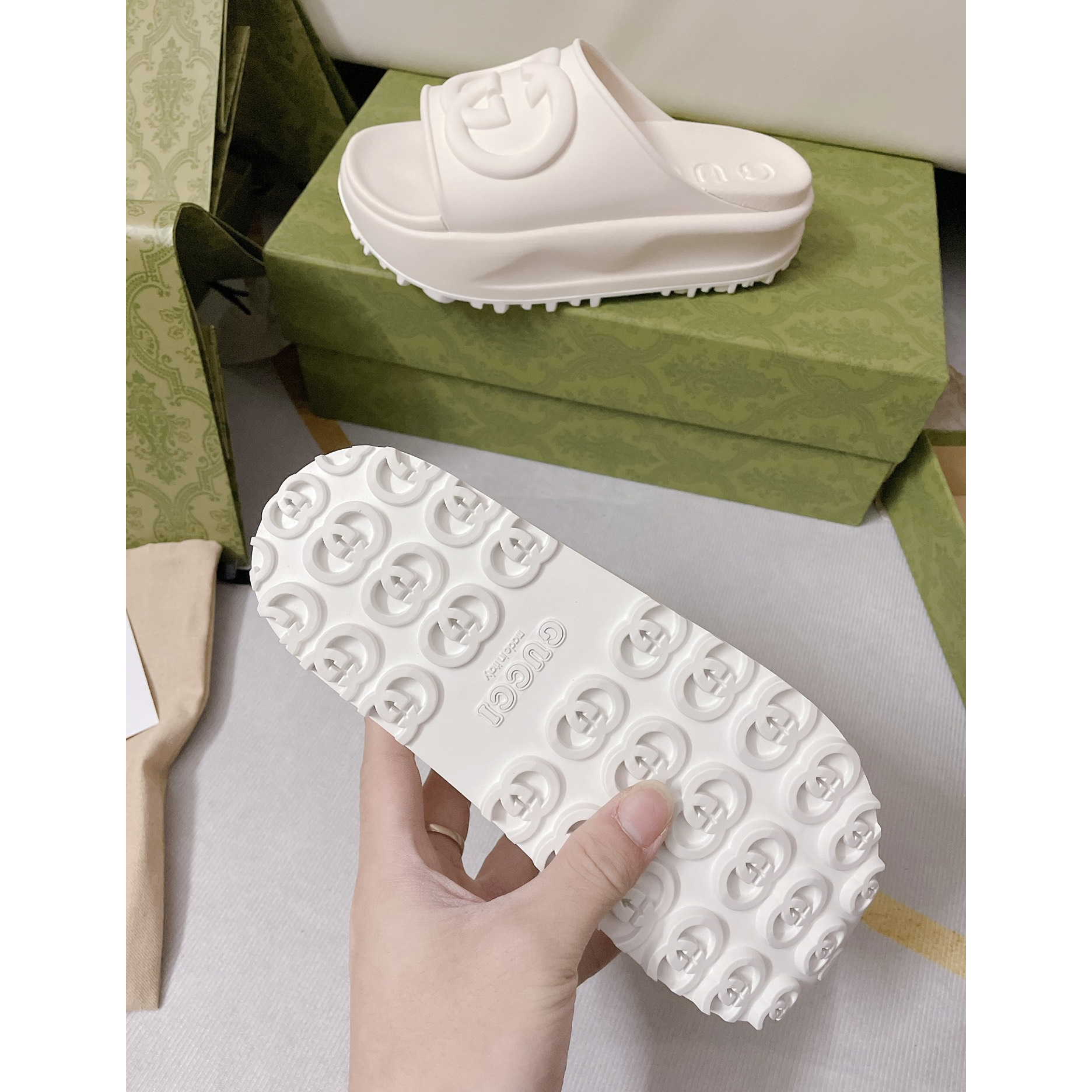 Gucci GG Thick soled slippers - DopestKickz