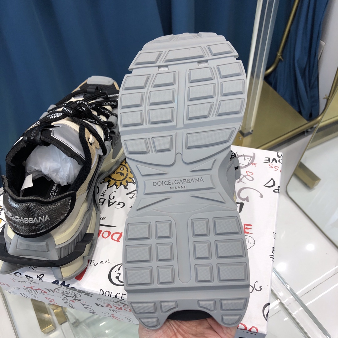 Dolce & Gabbana Mixed-Material Space Sneakers - DopestKickz