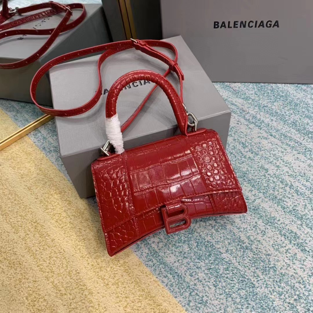 Balenciaga Hourglass Top Handle Bag (19-21-8CM) - DopestKickz