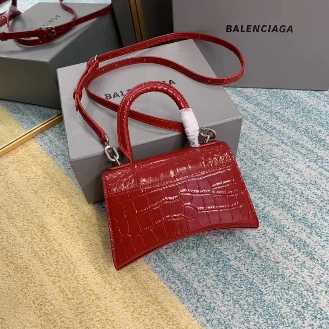 Balenciaga Hourglass Top Handle Bag (19-21-8CM) - DopestKickz