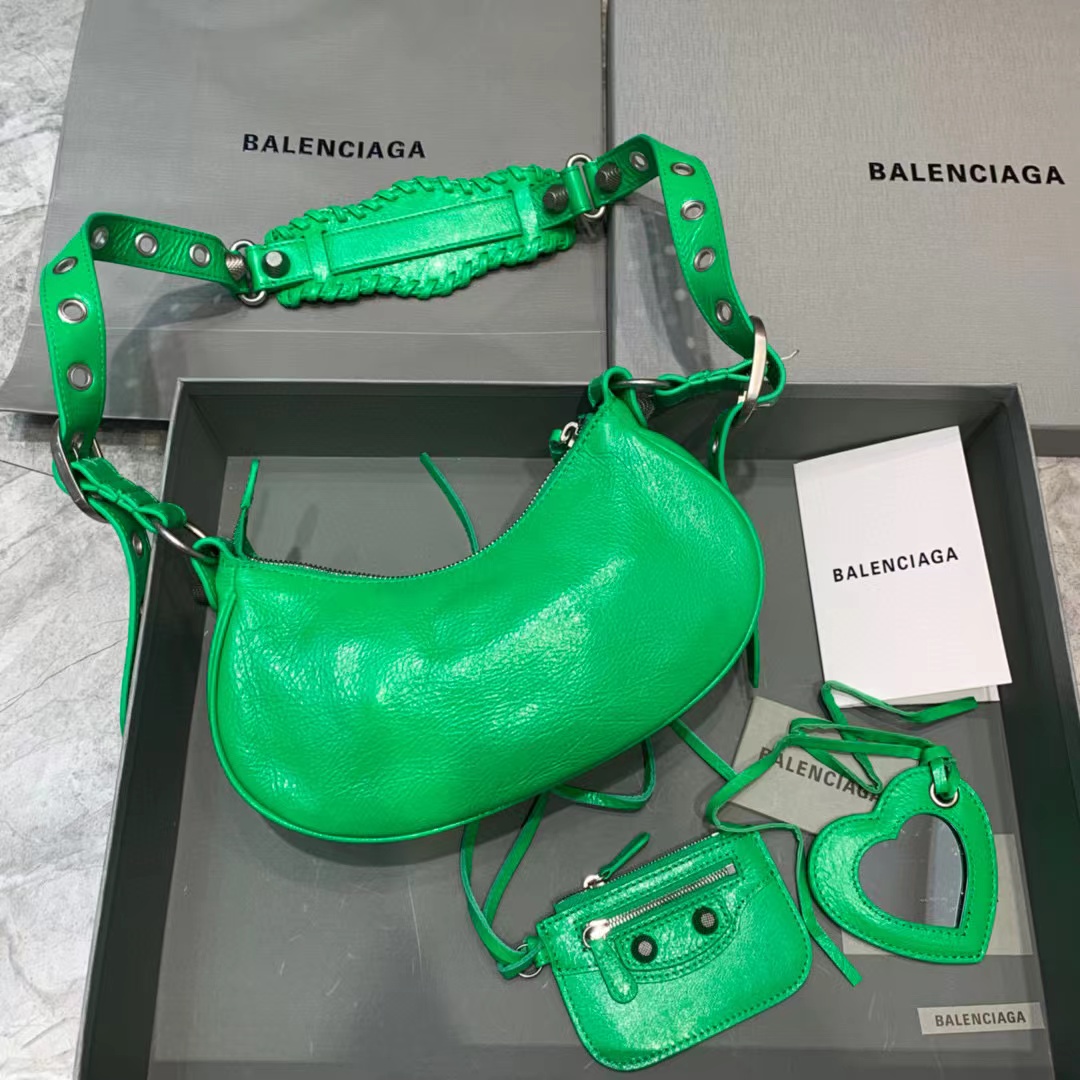 Balenciaga Le Cagole XS Shoulder Bag In Green(26-12-6cm) - DopestKickz