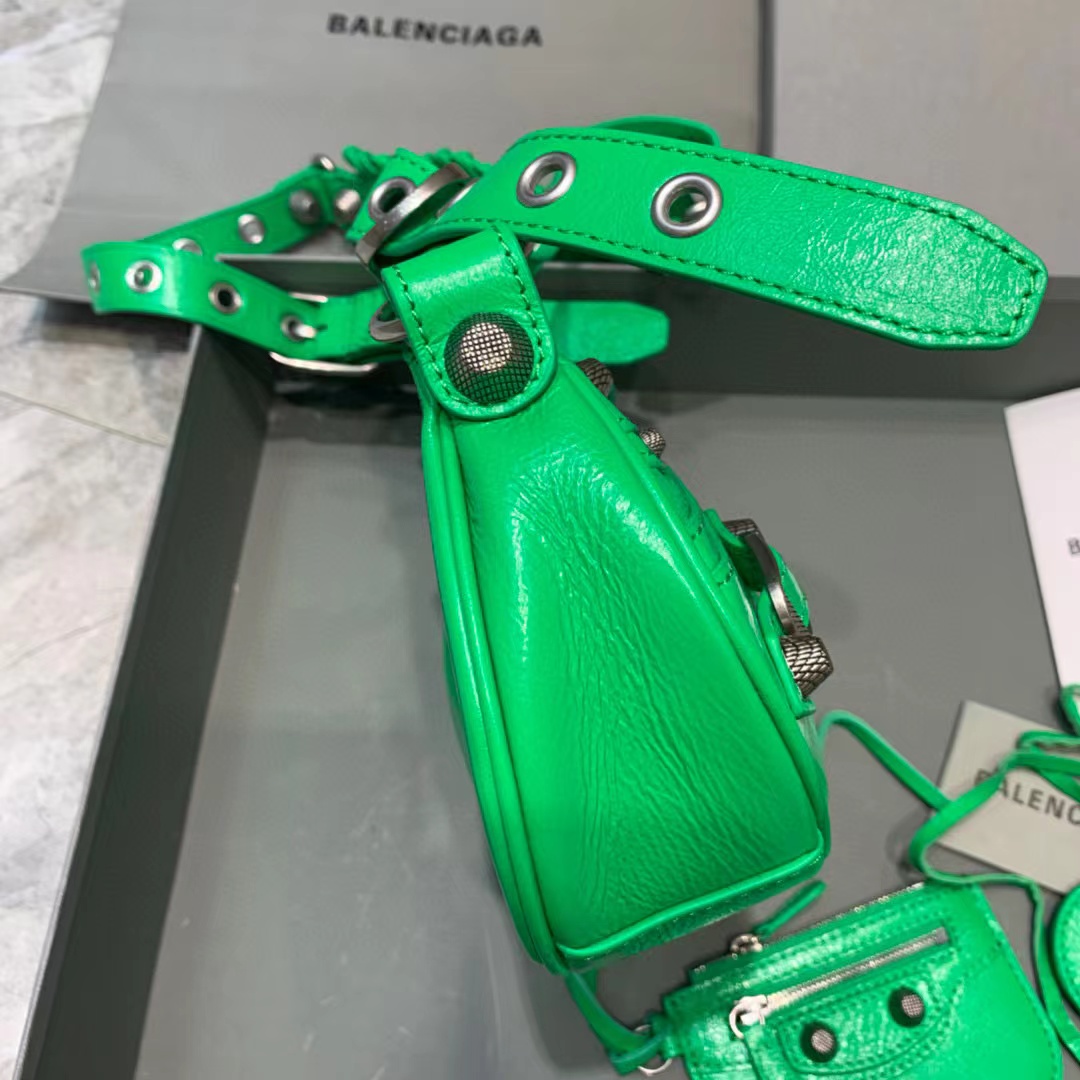 Balenciaga Le Cagole XS Shoulder Bag In Green(26-12-6cm) - DopestKickz