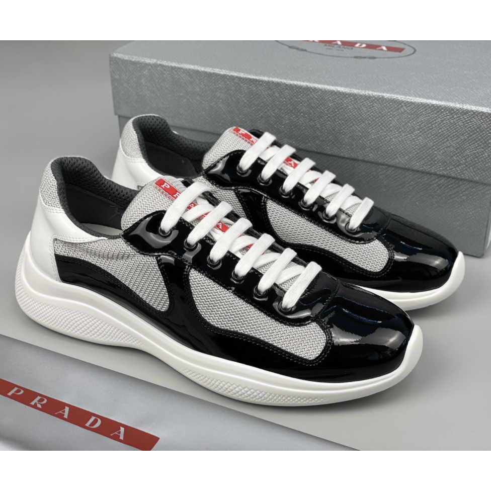 Prada Male America's Cup Sneaker In Black(upon uk size) - DopestKickz