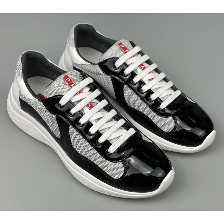 Prada Male America's Cup Sneaker In Black(upon uk size) - DopestKickz