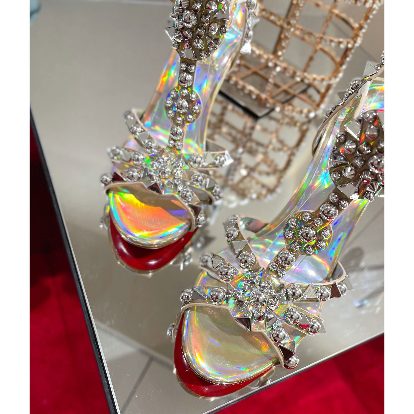 Christian Louboutin Silver Sandal（10cm Heel Height） - DopestKickz
