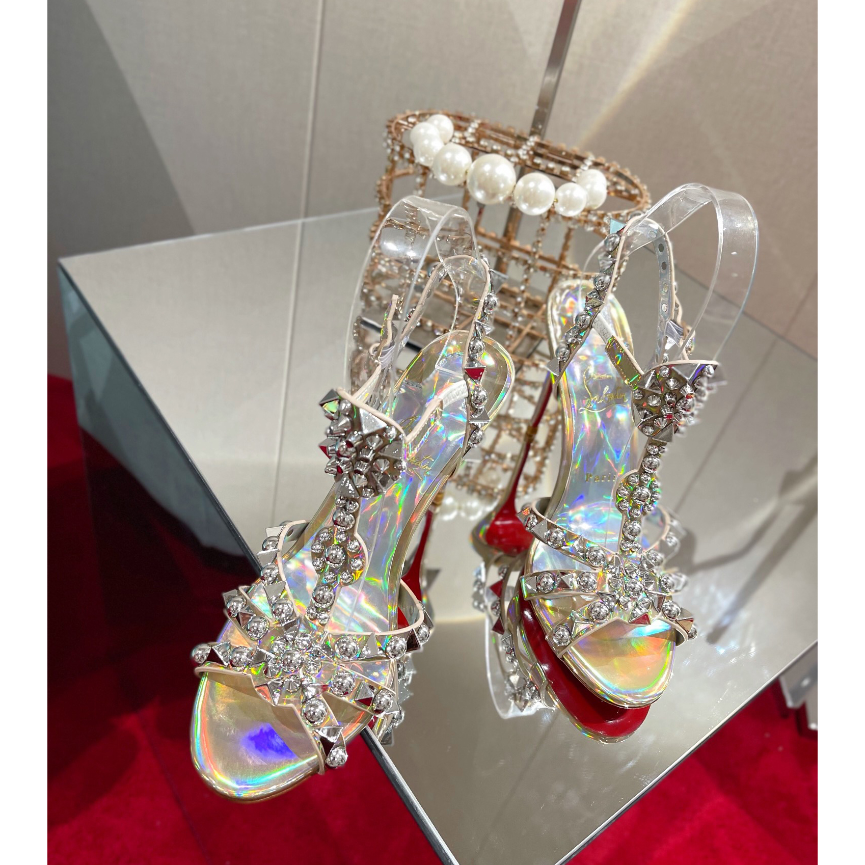 Christian Louboutin Silver Sandal（10cm Heel Height） - DopestKickz