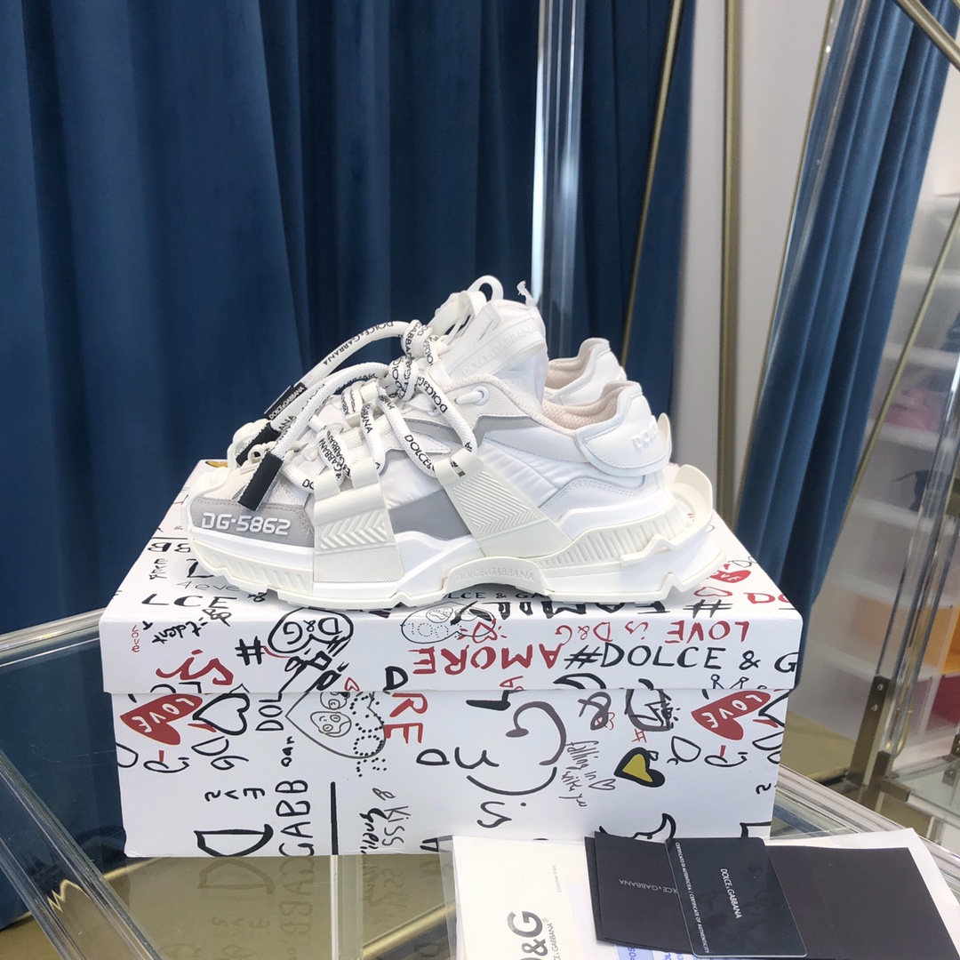 Dolce & Gabbana Mixed-Material Space Sneakers - DopestKickz