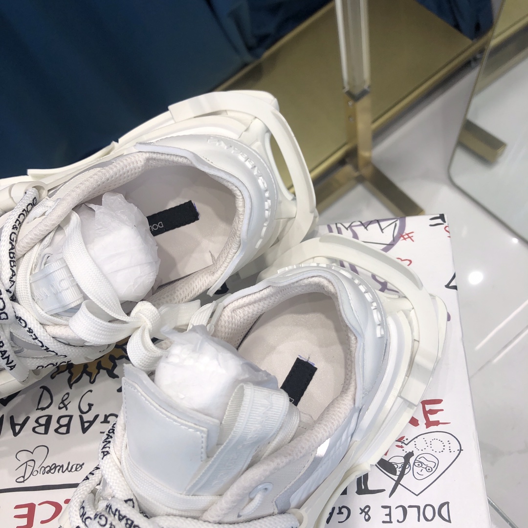 Dolce & Gabbana Mixed-Material Space Sneakers - DopestKickz