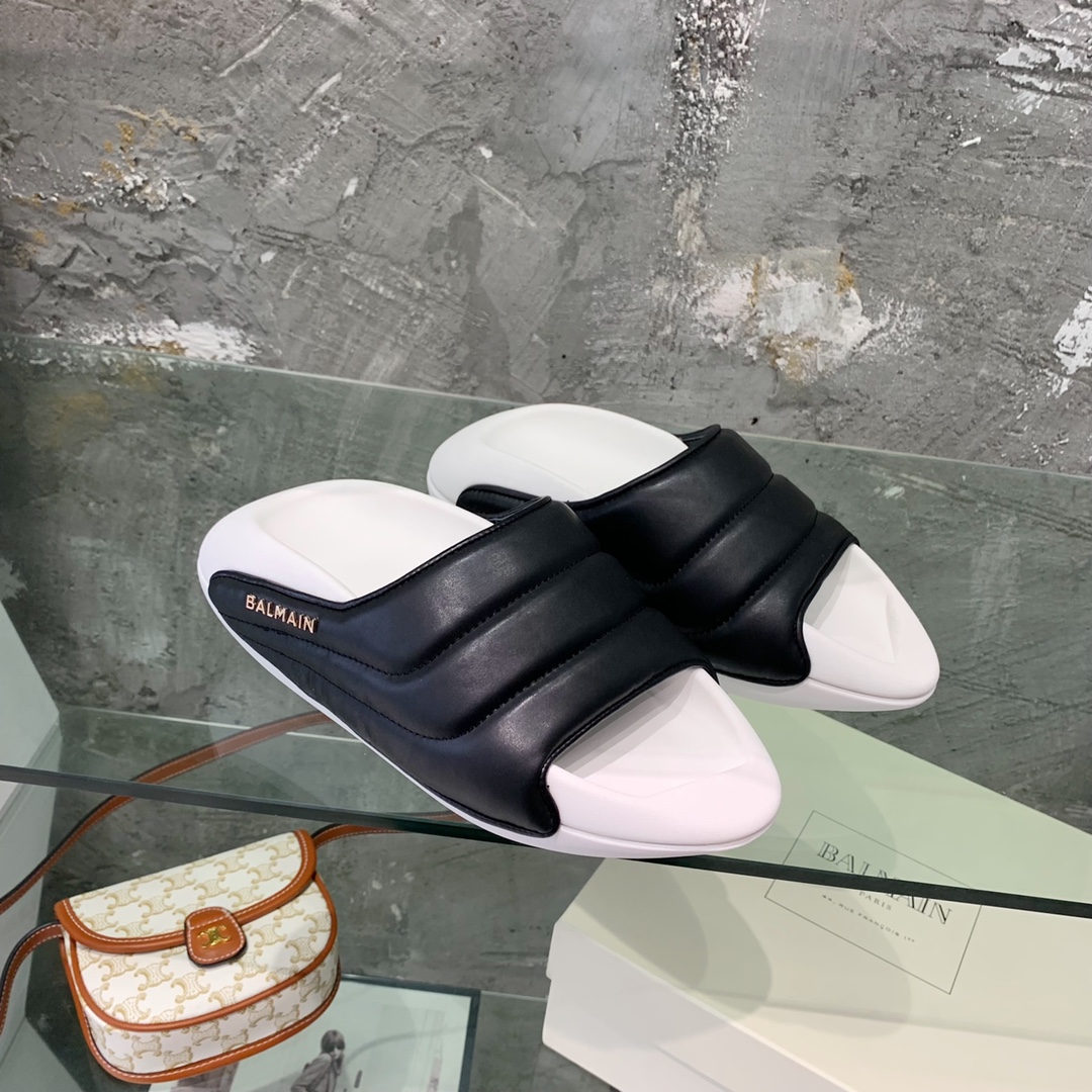 Balmain B-It-Puffy Slides - DopestKickz