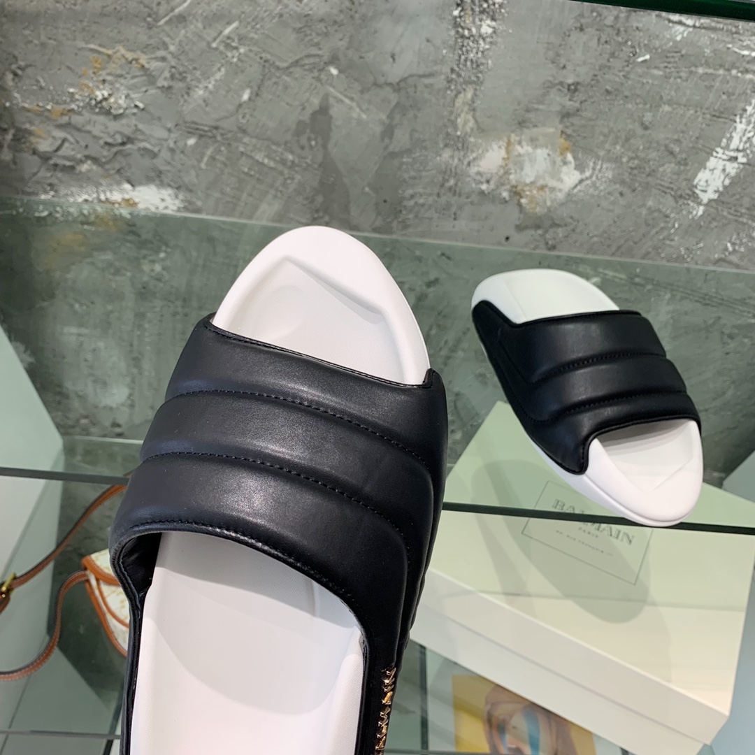 Balmain B-It-Puffy Slides - DopestKickz