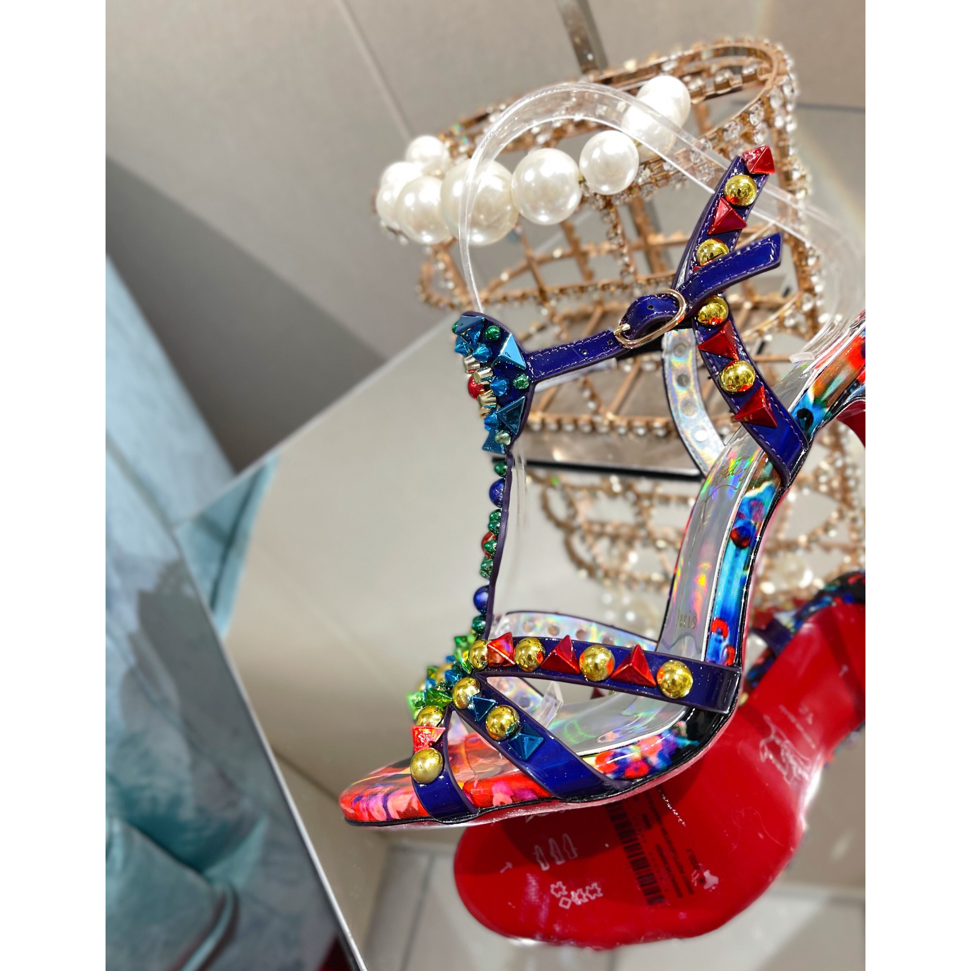 Christian Louboutin Multicolor Sandal（10cm Heel Height） - DopestKickz