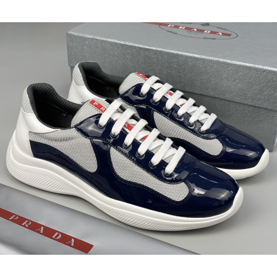 Prada Male America's Cup Sneaker In Blue(upon uk size) - DopestKickz