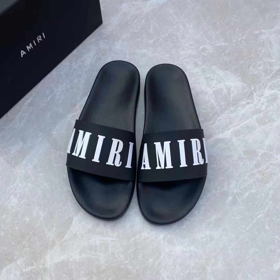 Amiri Logo Slide Sandal - DopestKickz