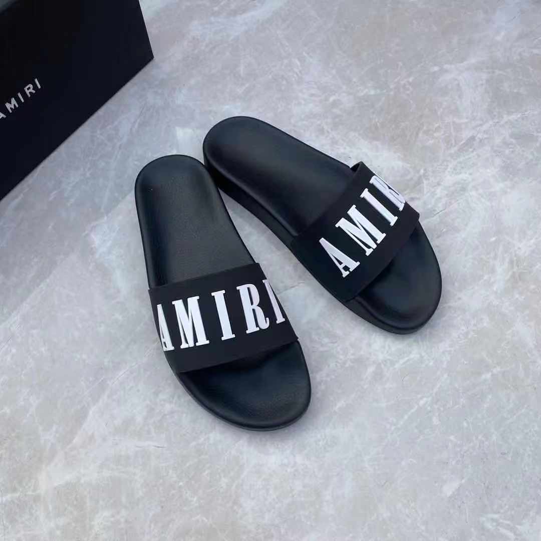 Amiri Logo Slide Sandal - DopestKickz