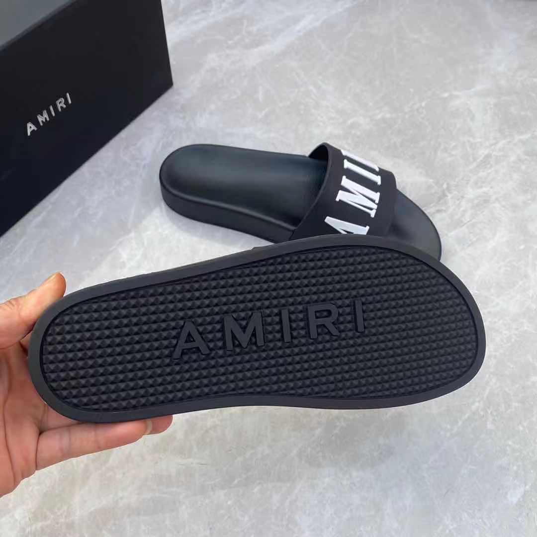Amiri Logo Slide Sandal - DopestKickz