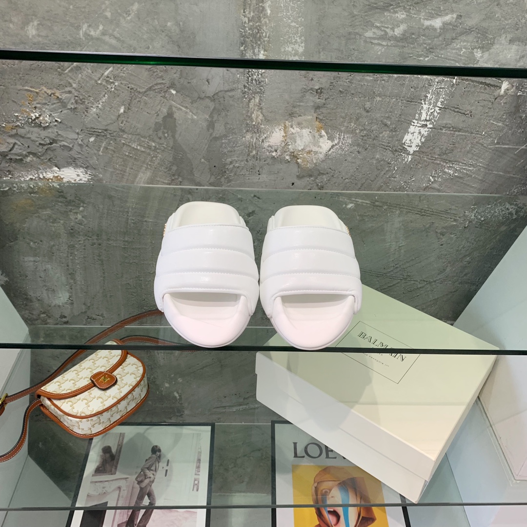 Balmain B-It-Puffy Slides - DopestKickz