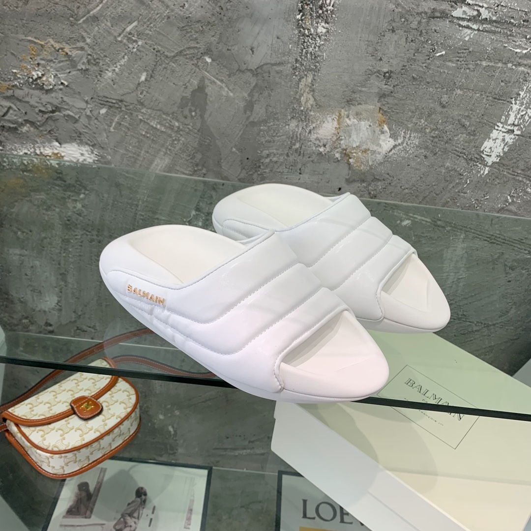 Balmain B-It-Puffy Slides - DopestKickz