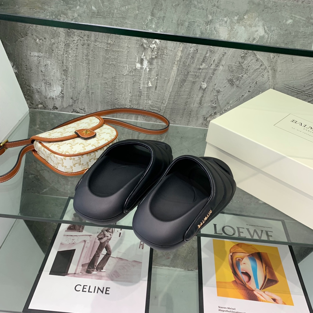 Balmain B-It-Puffy Slides - DopestKickz