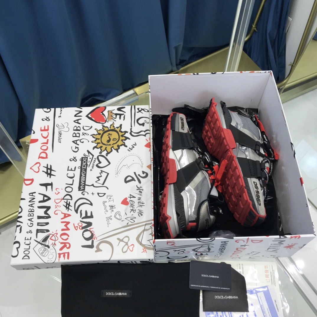 Dolce & Gabbana Mixed-Material Space Sneakers - DopestKickz