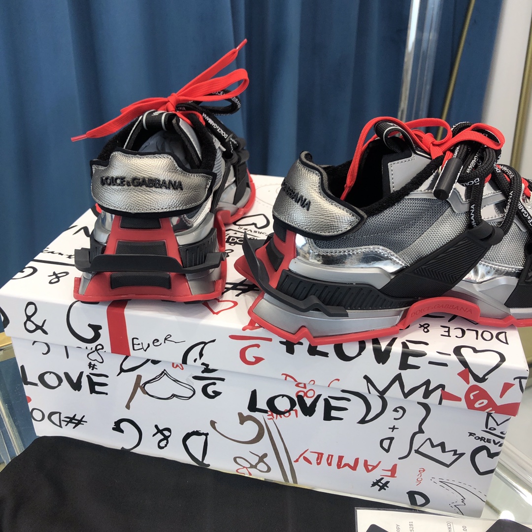 Dolce & Gabbana Mixed-Material Space Sneakers - DopestKickz