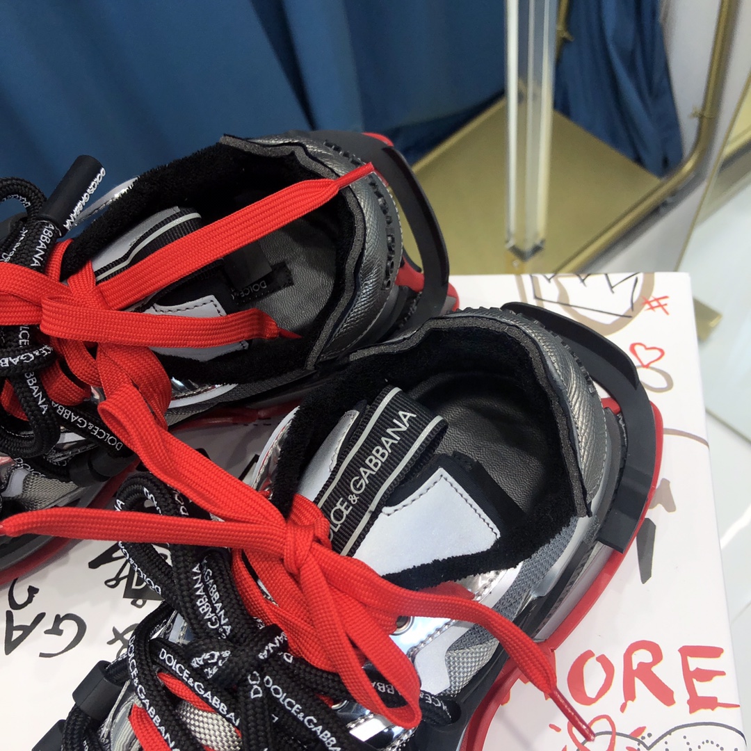 Dolce & Gabbana Mixed-Material Space Sneakers - DopestKickz