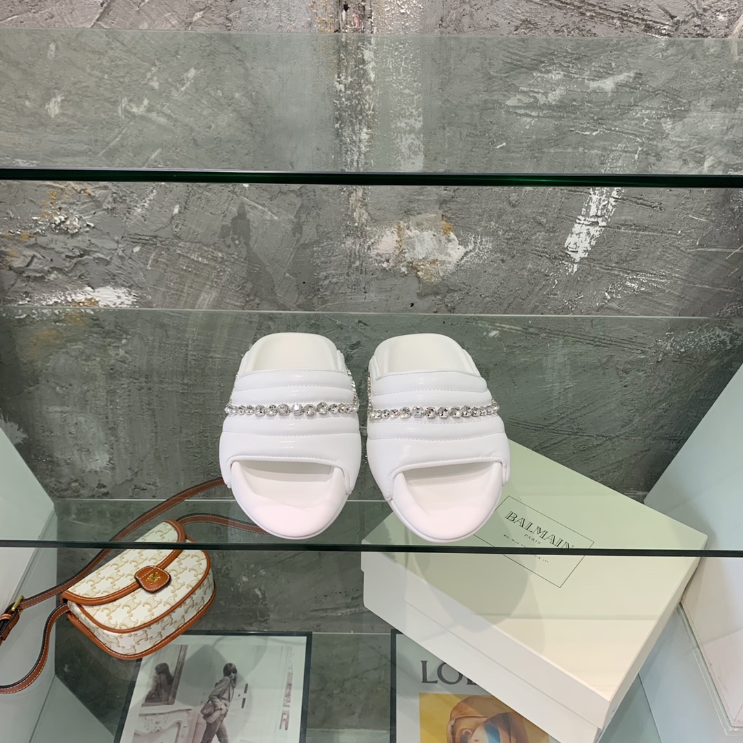 Balmain B-It-Puffy Slides - DopestKickz