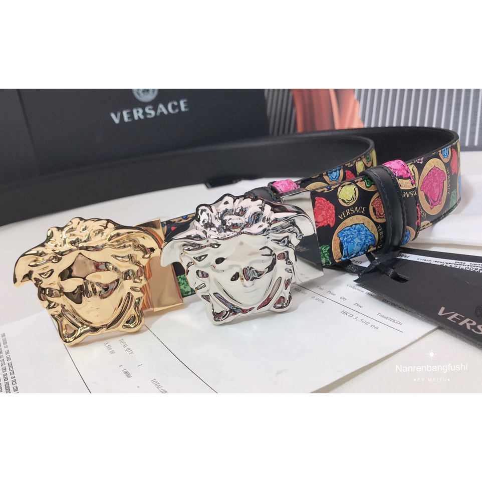 Versace Medusa Print 40 MM Belt  - DopestKickz