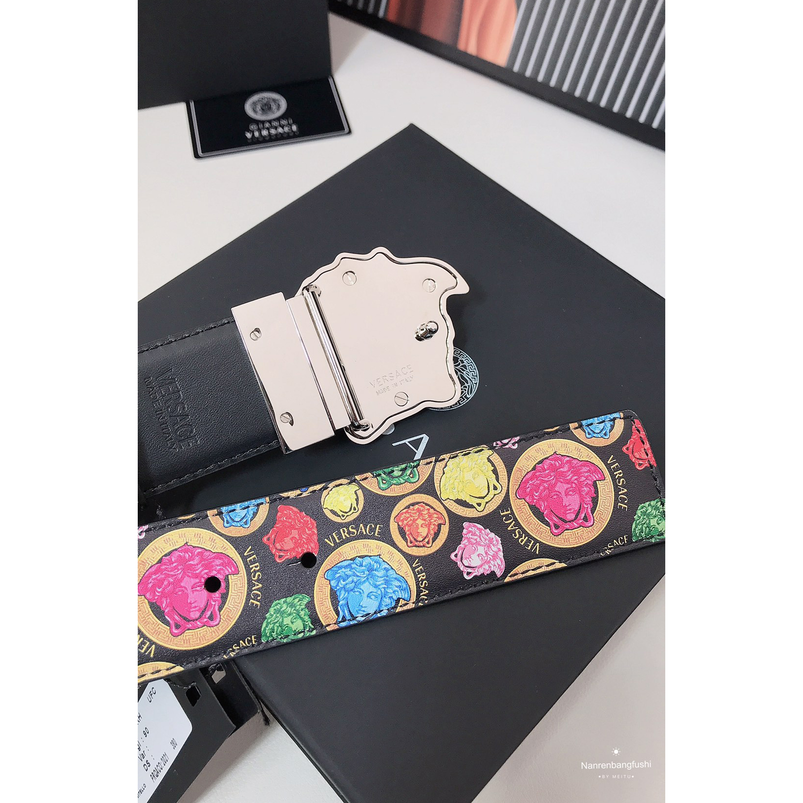 Versace Medusa Print 40 MM Belt  - DopestKickz