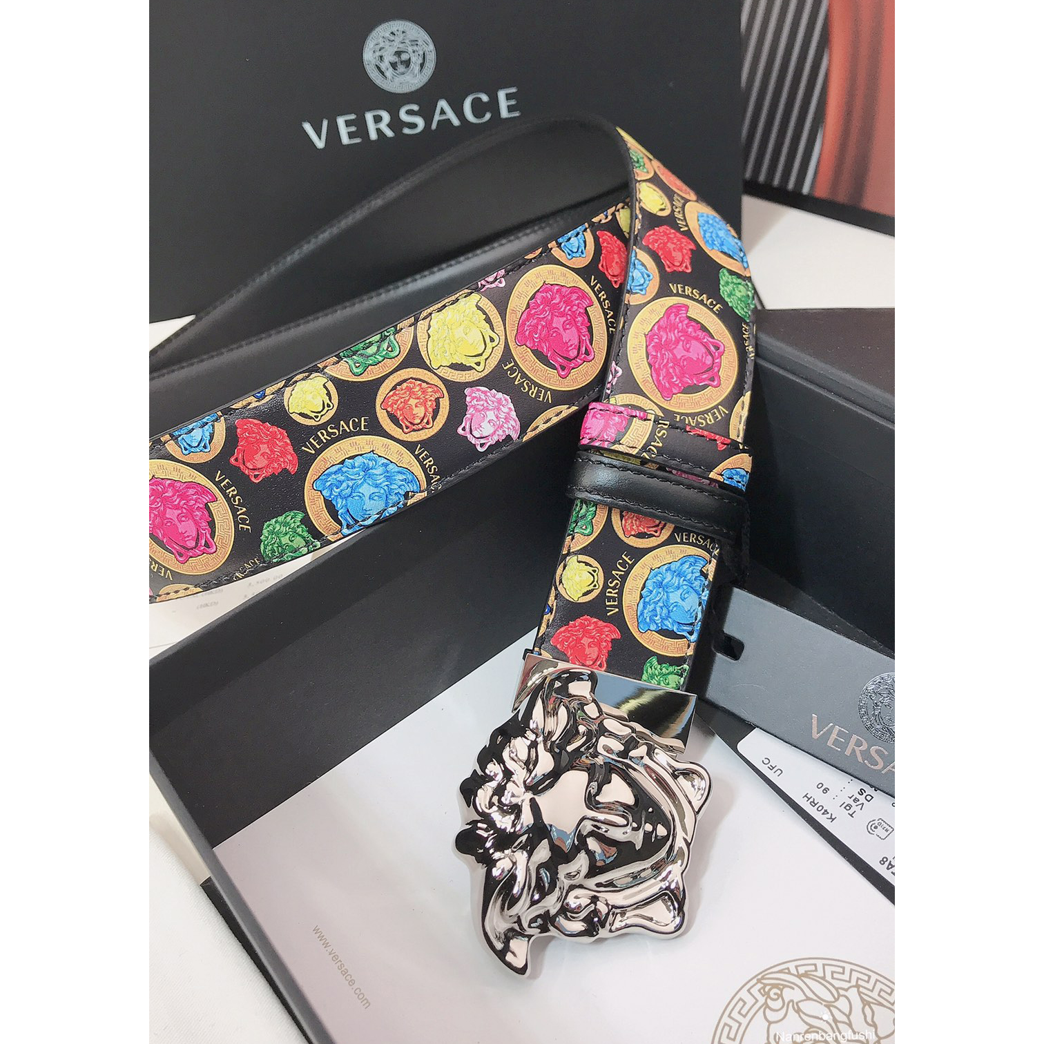Versace Medusa Print 40 MM Belt  - DopestKickz