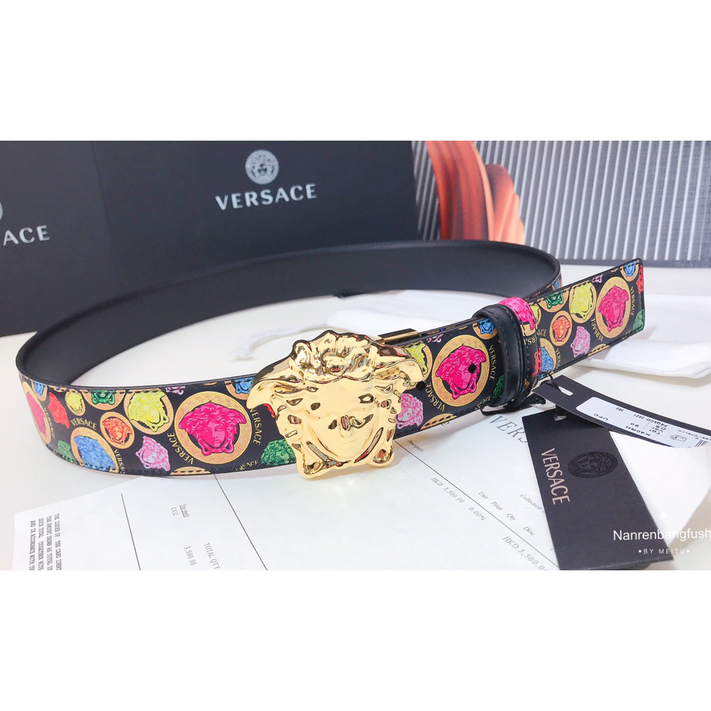 Versace Medusa Print 40 MM Belt  - DopestKickz