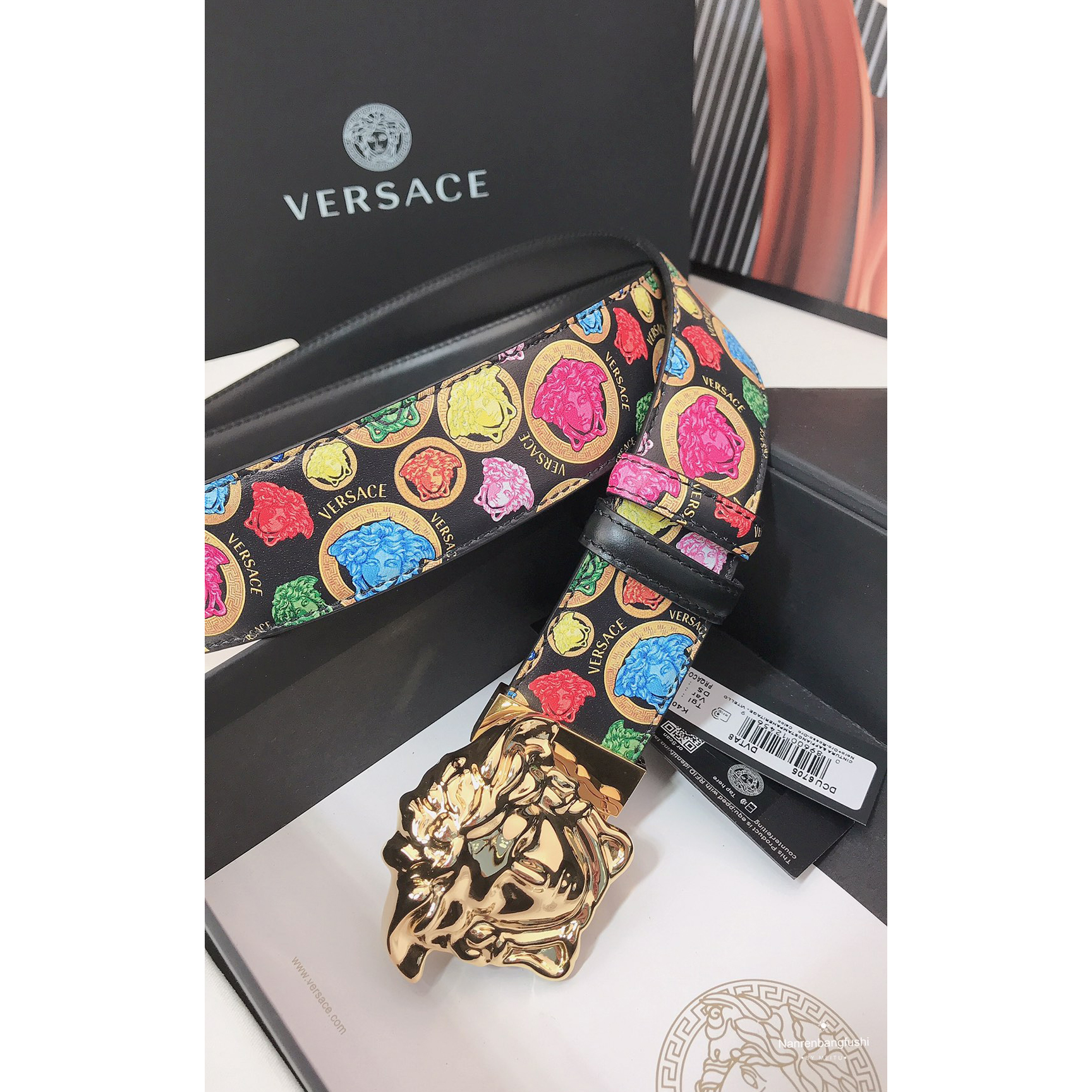 Versace Medusa Print 40 MM Belt  - DopestKickz
