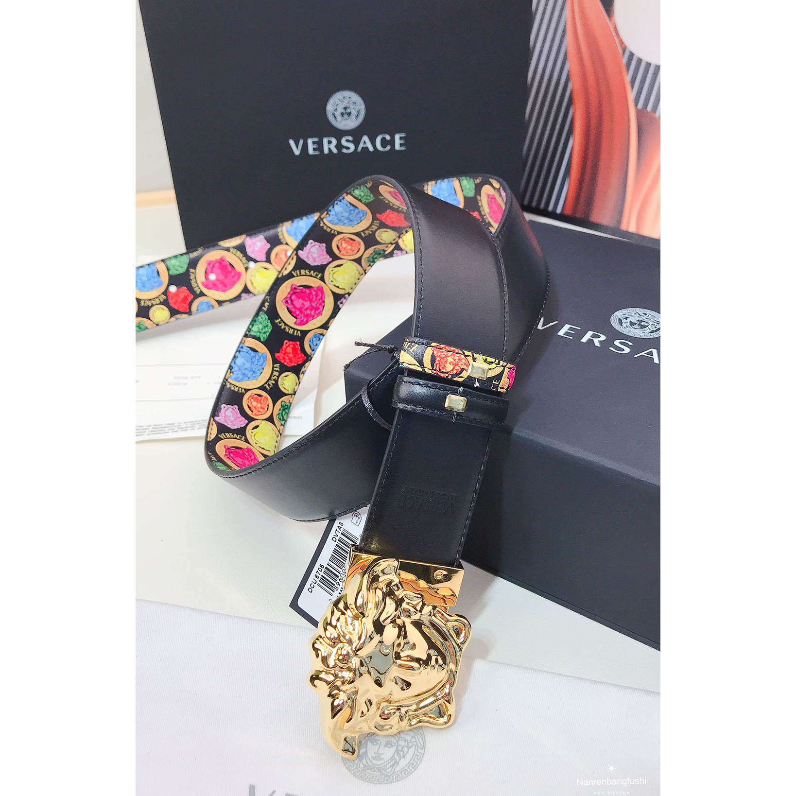 Versace Medusa Print 40 MM Belt  - DopestKickz