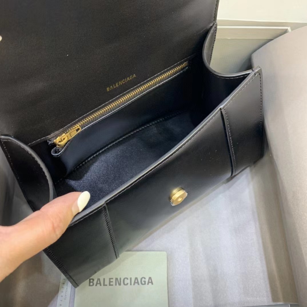 Balenciaga Logo Print Leather Handbag(23-14-10cm) - DopestKickz