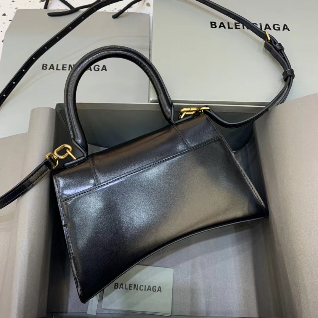 Balenciaga Logo Print Leather Handbag(23-14-10cm) - DopestKickz