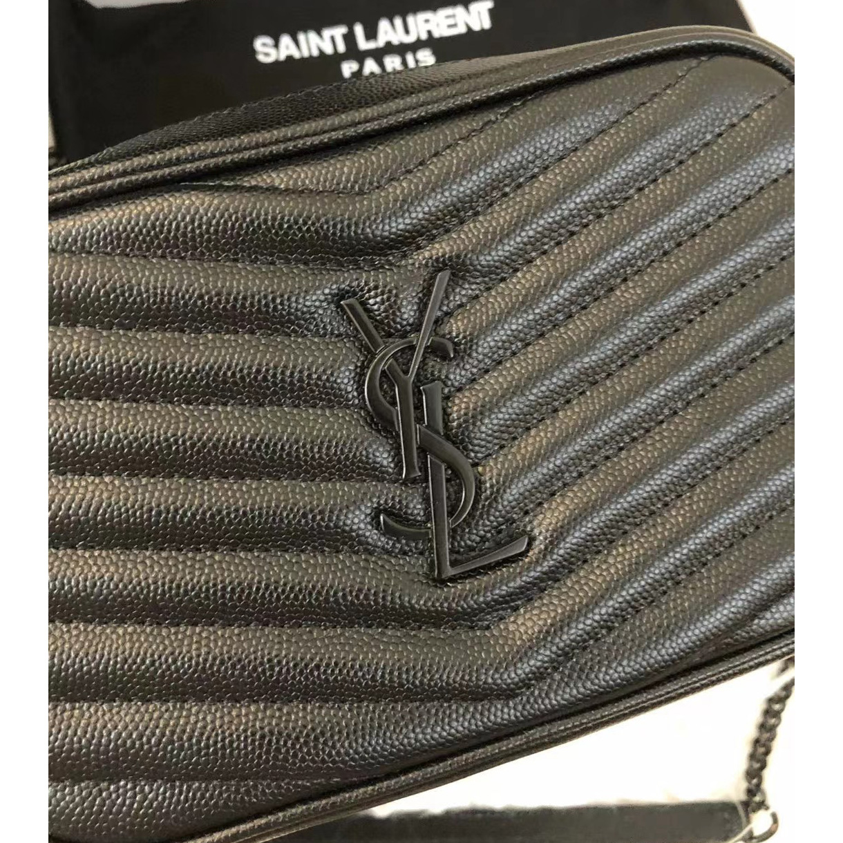 Saint Laurent Black Leather Shoulder Bag (19-10.5-5CM) - DopestKickz