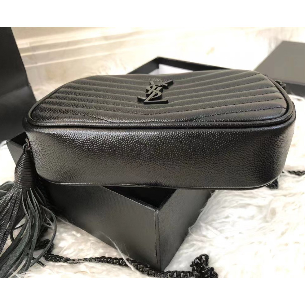 Saint Laurent Black Leather Shoulder Bag (19-10.5-5CM) - DopestKickz