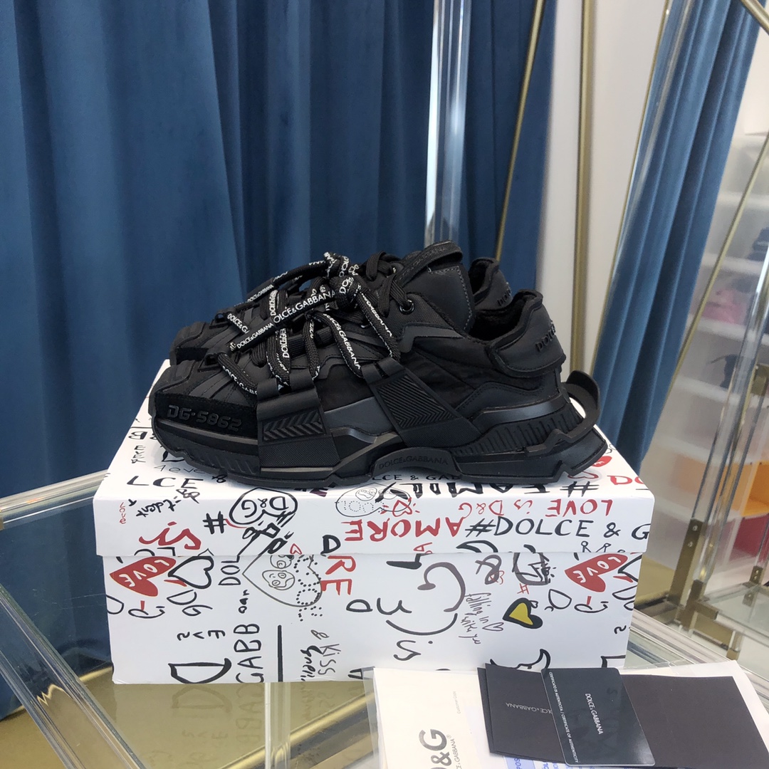 Dolce & Gabbana Mixed-Material Space Sneakers - DopestKickz