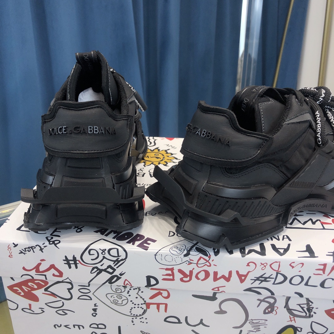 Dolce & Gabbana Mixed-Material Space Sneakers - DopestKickz