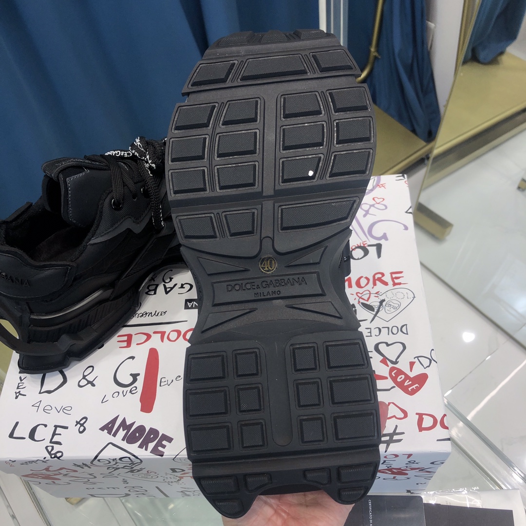 Dolce & Gabbana Mixed-Material Space Sneakers - DopestKickz