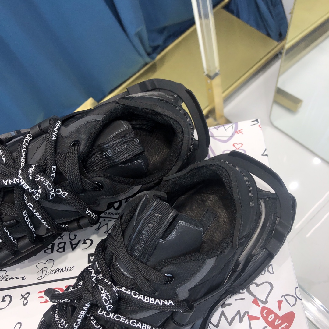 Dolce & Gabbana Mixed-Material Space Sneakers - DopestKickz