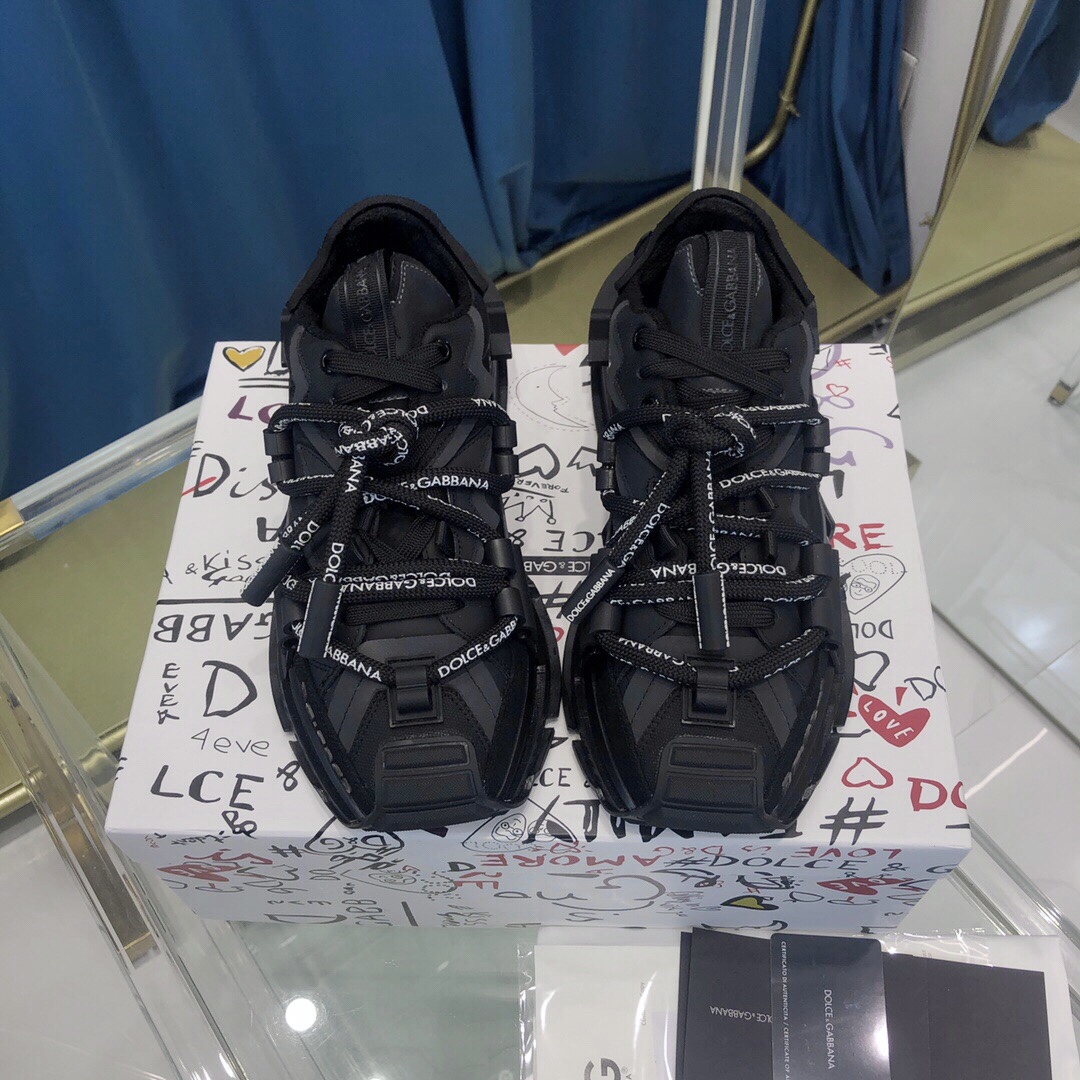 Dolce & Gabbana Mixed-Material Space Sneakers - DopestKickz