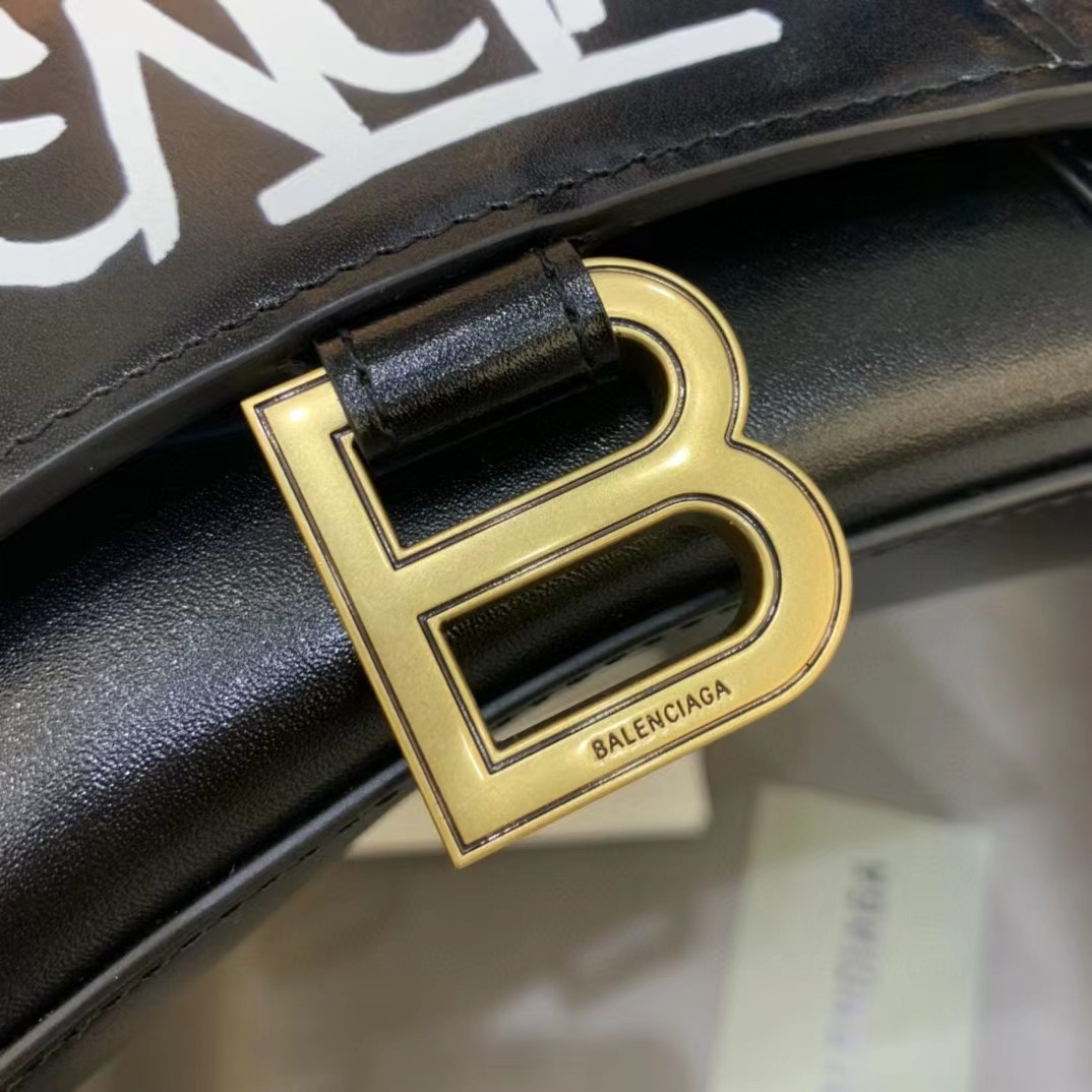 Balenciaga Logo Print Leather Handbag(19-11-8 cm) - DopestKickz