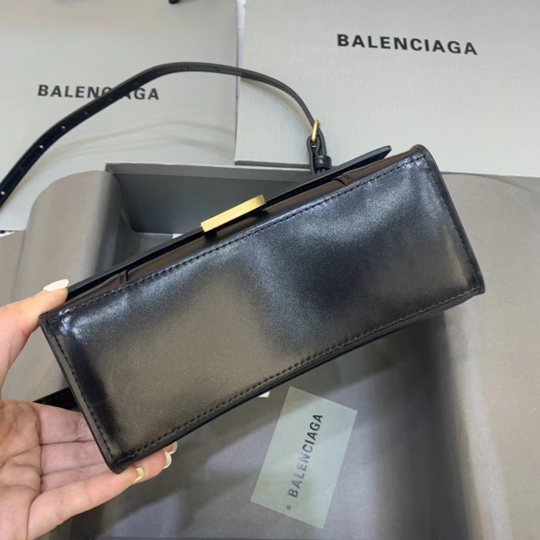 Balenciaga Logo Print Leather Handbag(19-11-8 cm) - DopestKickz