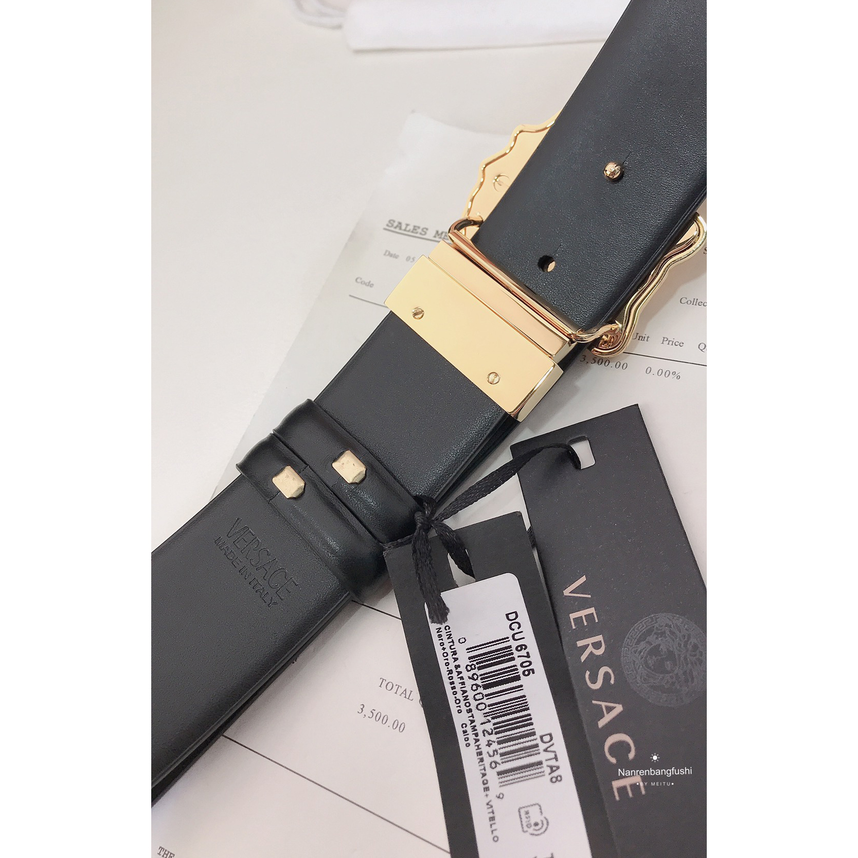 Versace La Greca Print 40 MM Belt  - DopestKickz
